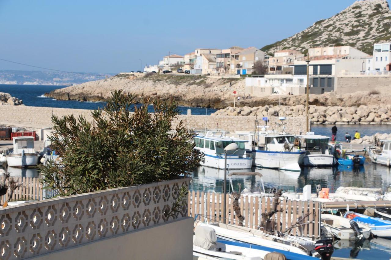 Charmant Cabanon Aux Goudes A Marseille Avec Vue Mer Luaran gambar