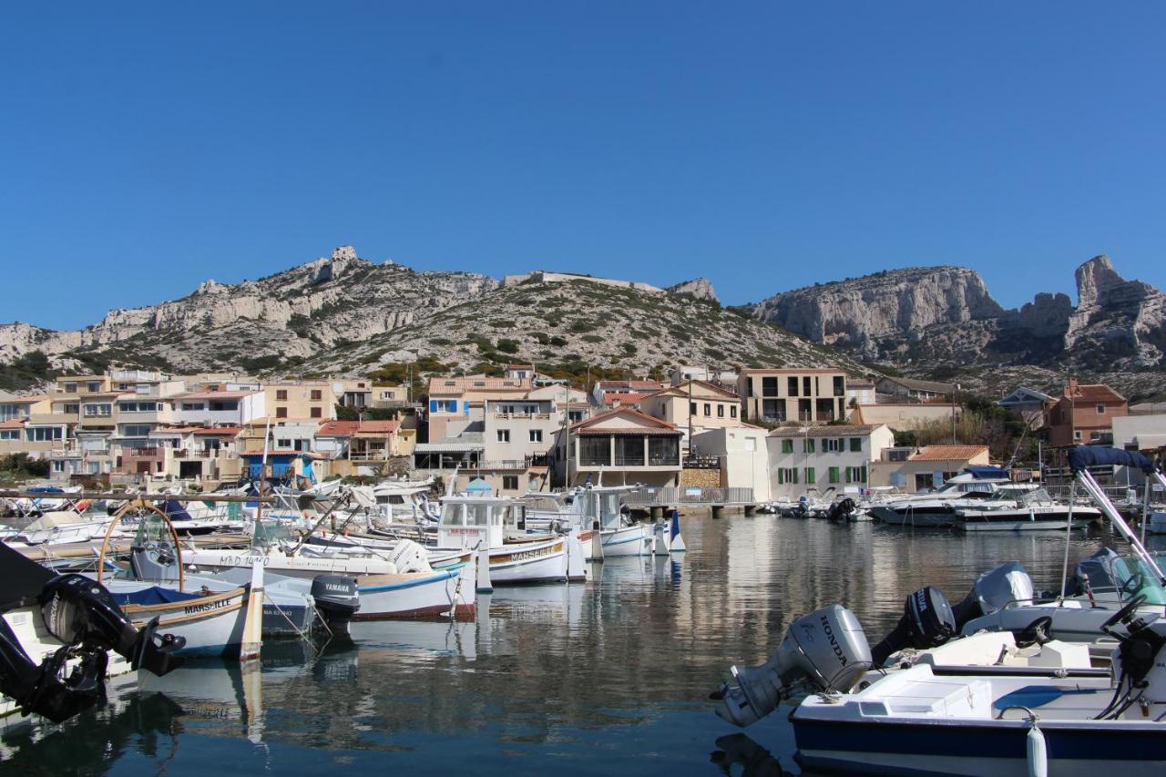 Charmant Cabanon Aux Goudes A Marseille Avec Vue Mer Luaran gambar